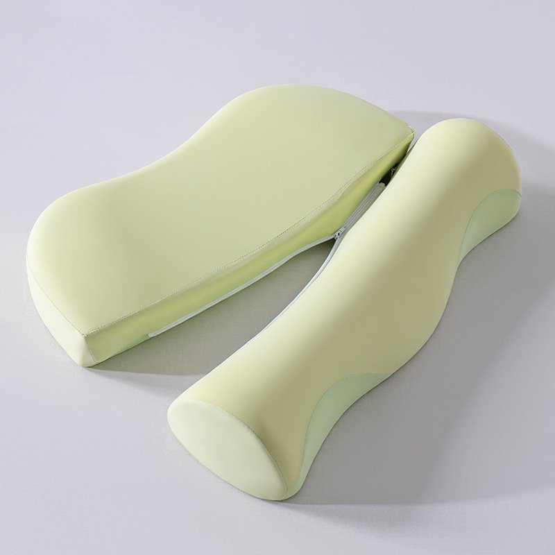 Green dual profile memory foam support pillow